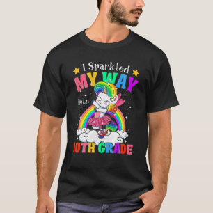 Kids Sparkled Into Tenth 10Th Grade Unicorn Squad T-Shirt