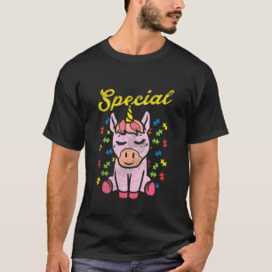 Kids Special Unicorn Puzzle Cute Girls Autism Awar T-Shirt