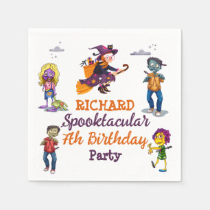 Kids Spooky Halloween Costume Bir Paper Napkin