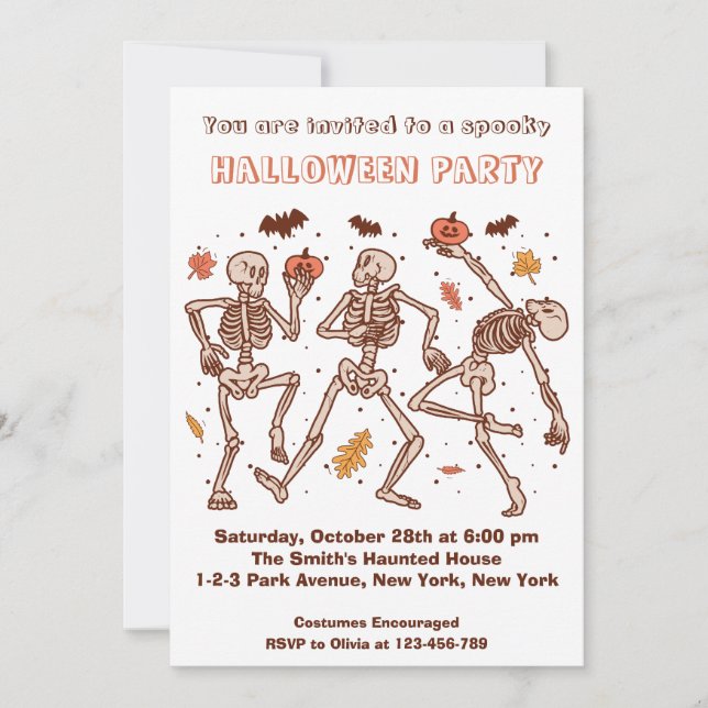Kids Spooky Halloween Party Invitation (Front)