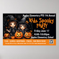 Kids spooky party Fundraiser PTO PTA Church Banner