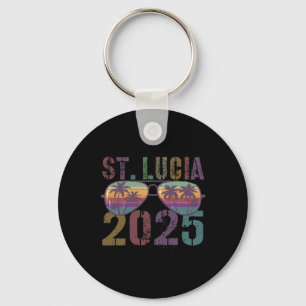 Kids St Lucia 2025 Trip Cruise Vacation Matching F Key Ring