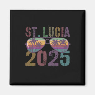 Kids St Lucia 2025 Trip Cruise Vacation Matching F Magnet