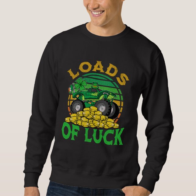Kids St Patricks Day 2023 Monster Truck Loads Of L Sweatshirt (Front)