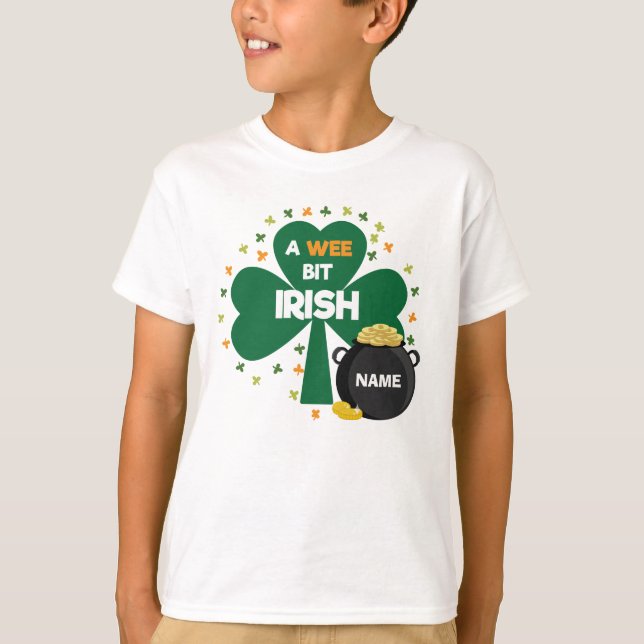 kids st patricks day  a wee bit Irish! T-Shirt (Front)