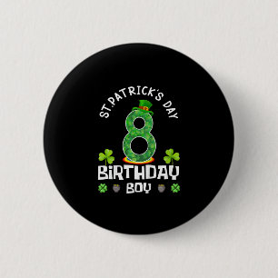 Kids St. Patrick's Day Birthday 8th 2015 T-Shirt 6 Cm Round Badge