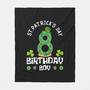 Kids St. Patrick's Day Birthday 8th 2015 T-Shirt Fleece Blanket