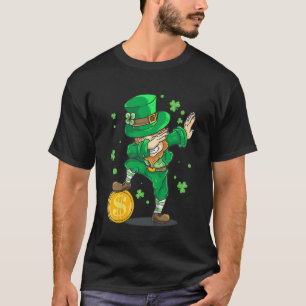 Kids St Patricks Day Dabbing Leprechaun Costume Ir T-Shirt