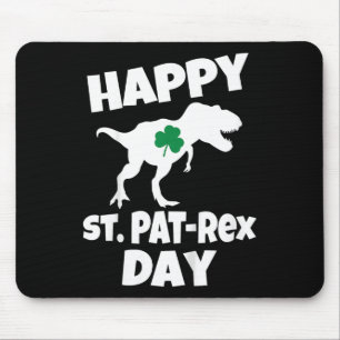 Kids St Patricks Day Dinosaur T-rex Funny Toddler  Mouse Pad