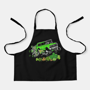 Kids St Patricks Day forLeprechaun Monster Truck Apron