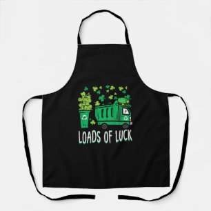 Kids St Patricks Day Garbage Truck Load Of Luck To Apron