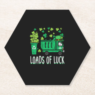 Kids St Patricks Day Garbage Truck Load Of Luck To Paper Coaster