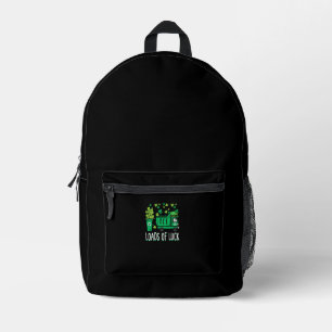 Kids St Patricks Day Garbage Truck Load Of Luck To Printed Backpack