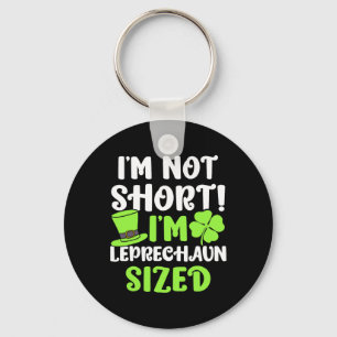 Kids St Patricks Day I'm Not Short I'm Leprechaun  Key Ring