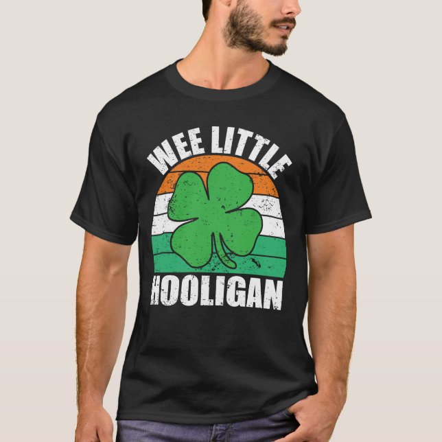 Kids St Patricks Day Irish Wee Little Hooligan T-Shirt (Front)