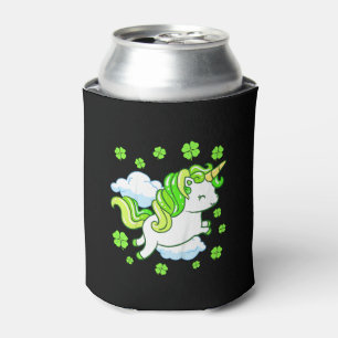 Kids St Patricks Day Unicorn Girls Toddler Shamroc Can Cooler