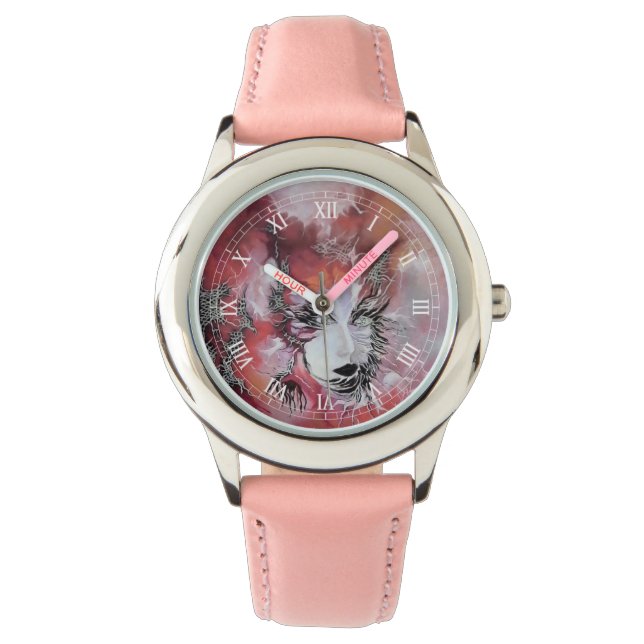 Kid's Stainless Steel Pink Watch (Front)
