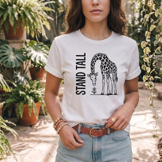 Kids Stand Tall Giraffe T-Shirt Unisex Gift