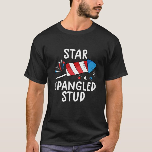 Kids Star Spangled Stud T Funny 4Th Of July S For T-Shirt (Front)
