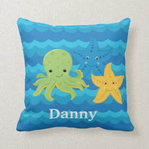 KIDS  STARFISH & OCTOPUS Custom Pillow Gift