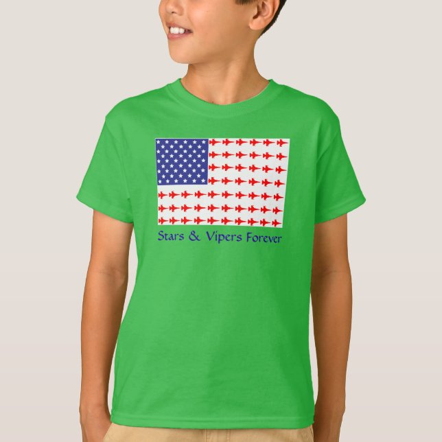 Kids Stars & Vipers Forever Baseball Tee (Front)