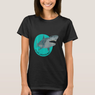 Kids Stay Jawsome Cool Ferocious Shark T-Shirt