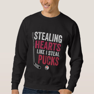 Kids Stealing Heart Like I Steal Pucks Valentines  Sweatshirt