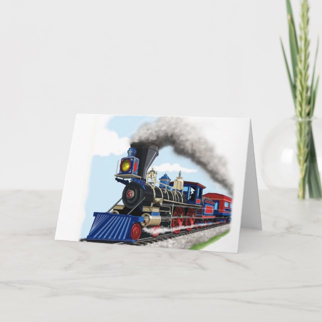 kids steam train card (Front)