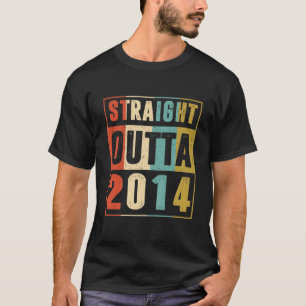 Kids Straight Outta 2014 Vintage Graphic 8 Yrs Old T-Shirt