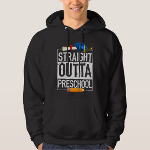 Kids Straight Outta Preschool Pre School Graduati Hoodie