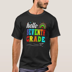 Kids Students Hello 7th Grade  Teacher T-Shirt