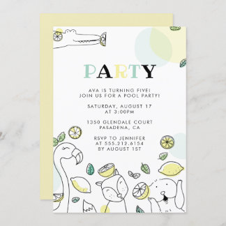 Kid's Summer Birthday Party Invitation