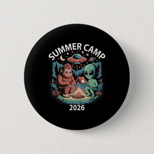 Kids Summer Camp 2026 Alien Bigfoot Director Crew  6 Cm Round Badge