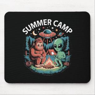 Kids summer camp alien ufo director crew host mouse pad