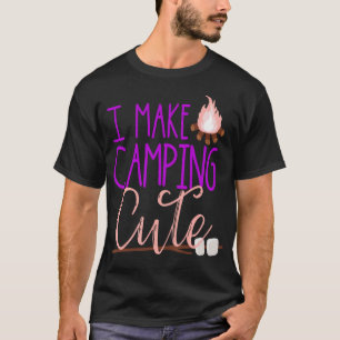 Kids Summer Camp Girls I Make Camping Cute Scout D T-Shirt