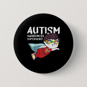 Kids Superhero Child Autism Awareness Gifts For Bo 6 Cm Round Badge