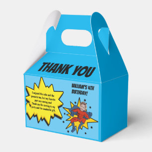 Kids Superhero Photo Thank You Birthday Party Favour Box