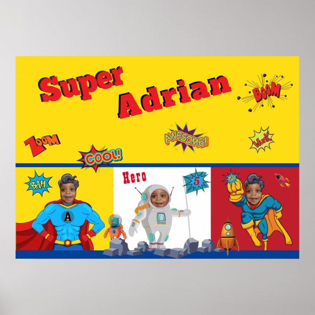 Kids Superhero Poster (Front)