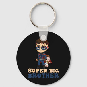 Kids Superhero Super Big Brother Older Bro Key Ring