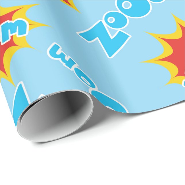 Kids Superhero Wrapping Paper (Roll Corner)