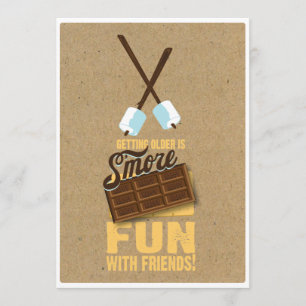 Kids Sweet Birthday Bonfire Smores Invitations