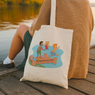 Kids Swimming Tote Bag
