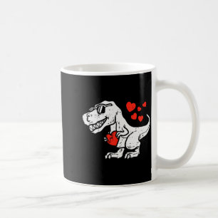 Kids T-rex Dino Hearts Cute Toddler Valentines Day Coffee Mug