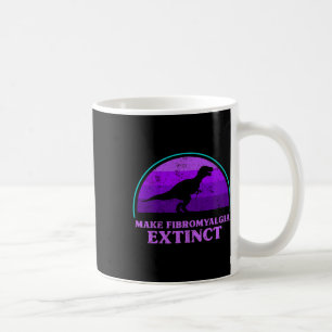 Kids T Rex Dino Make Fibromyalgia Extinct Awarenes Coffee Mug