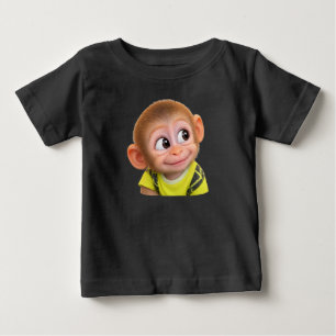 kids t-shirt funny Monkey looking to the side