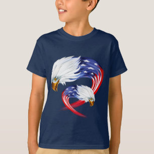 Kids T-Shirt-Patriotic Eagle T-Shirt