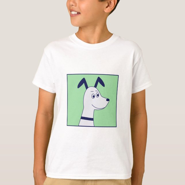 Kids' T-Shirt with a cartoon dog (Front)