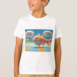 Kids T-Shirt with Funny Fish Riddle 