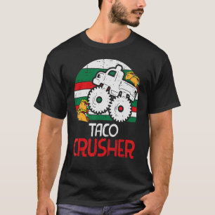 Kids Taco Crusher Monster Truck Toddler Boys Cinco T-Shirt