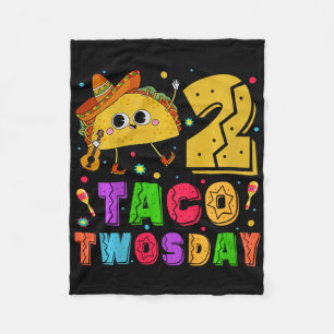 Kids Taco Twosday - Dos Toddler Birthday Party 2 Y Fleece Blanket
